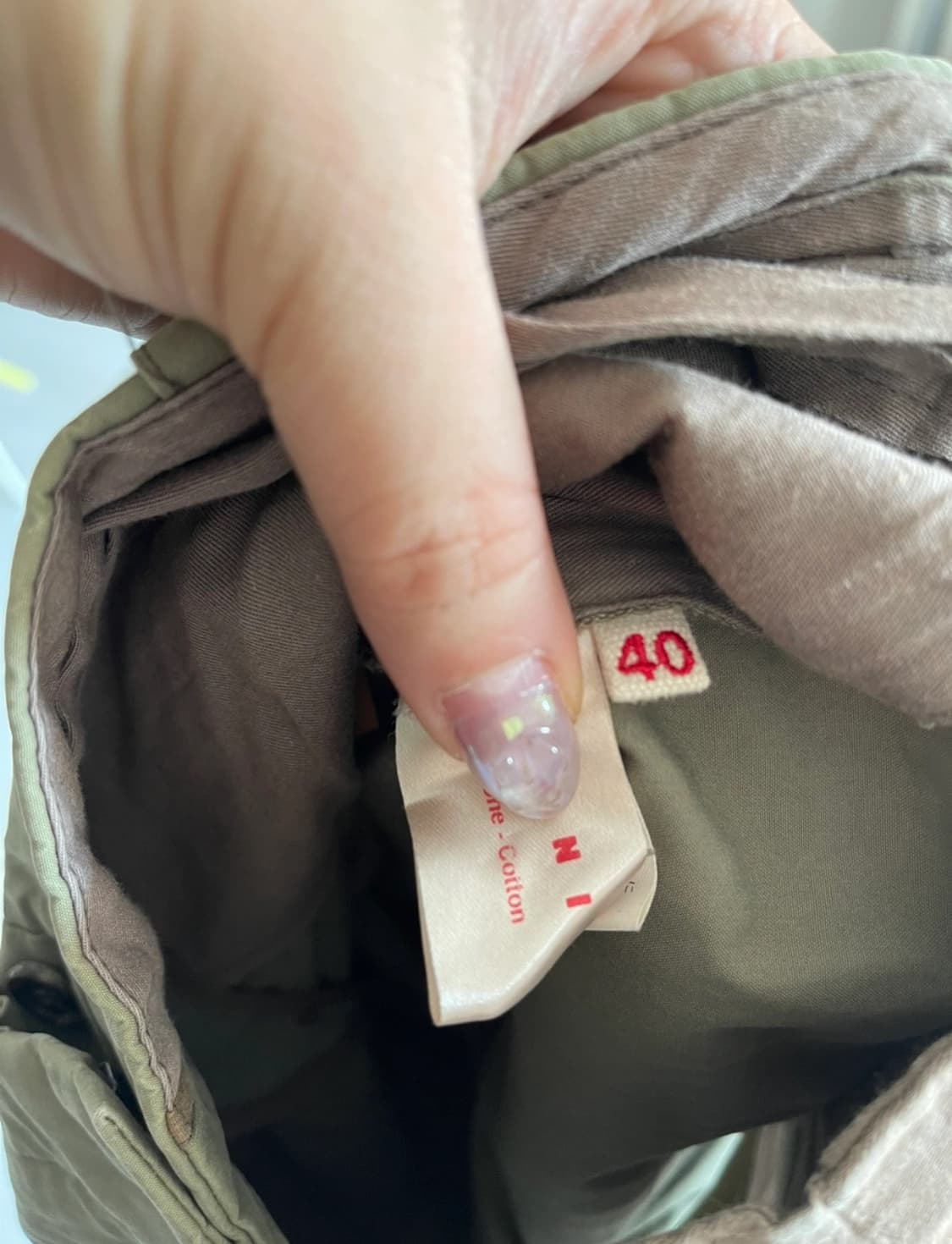 마르니 카키 와이드 팬츠 40 상품이미지4