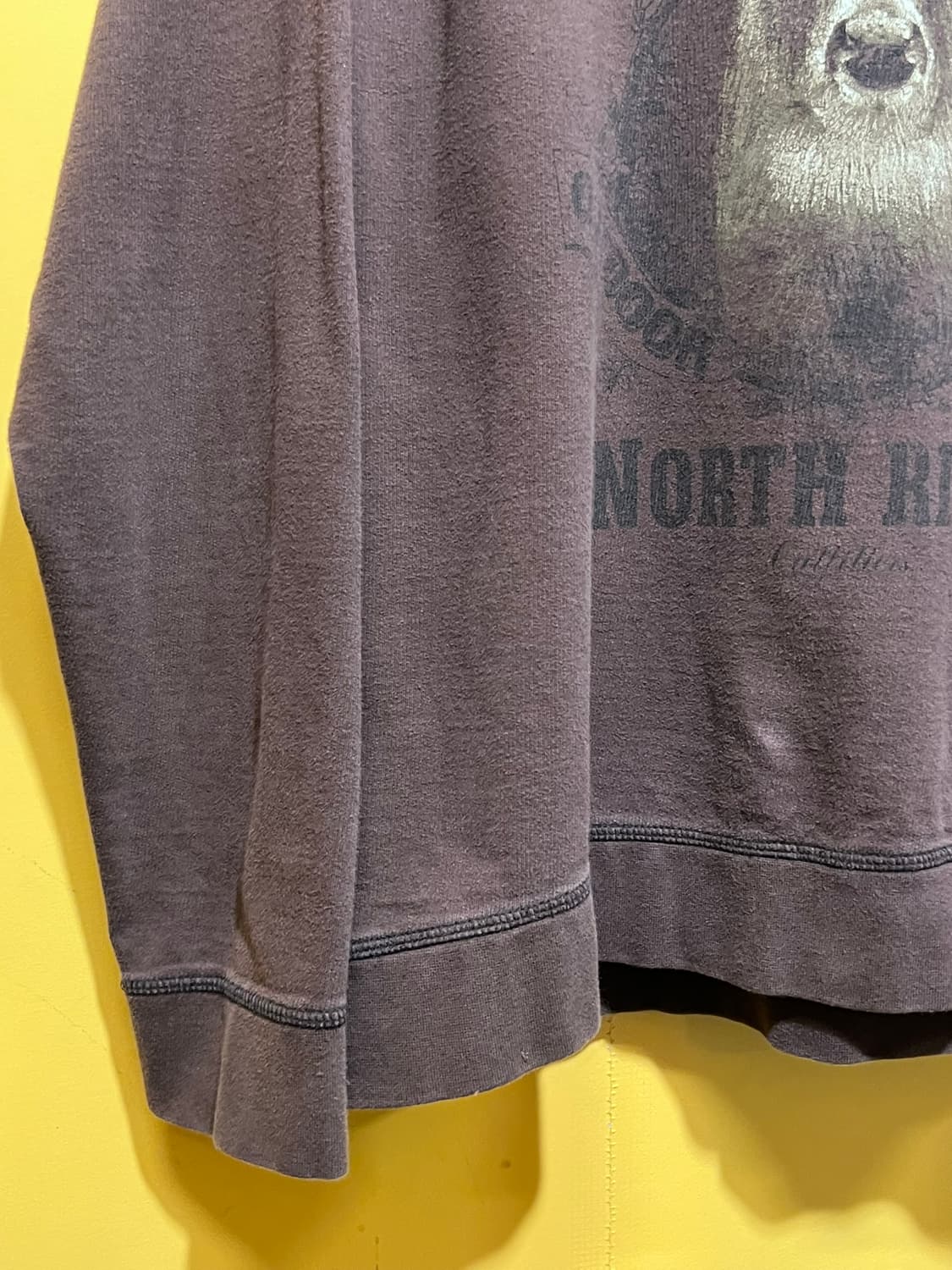 [L] 미국 빈티지 North River 사슴 그래픽 후드 티셔츠 상품이미지4