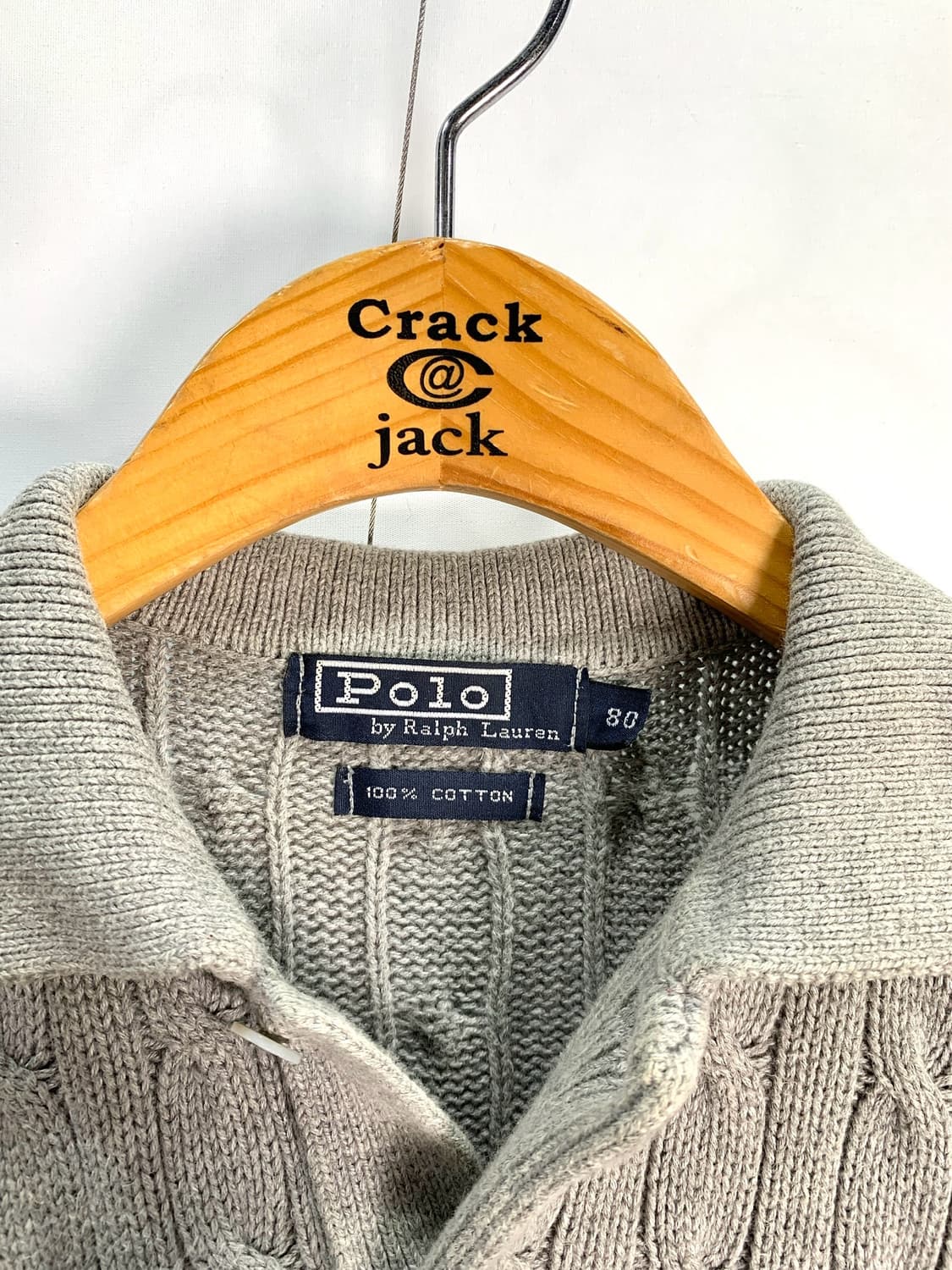 폴로 그레이 케이블 니트 상품이미지3