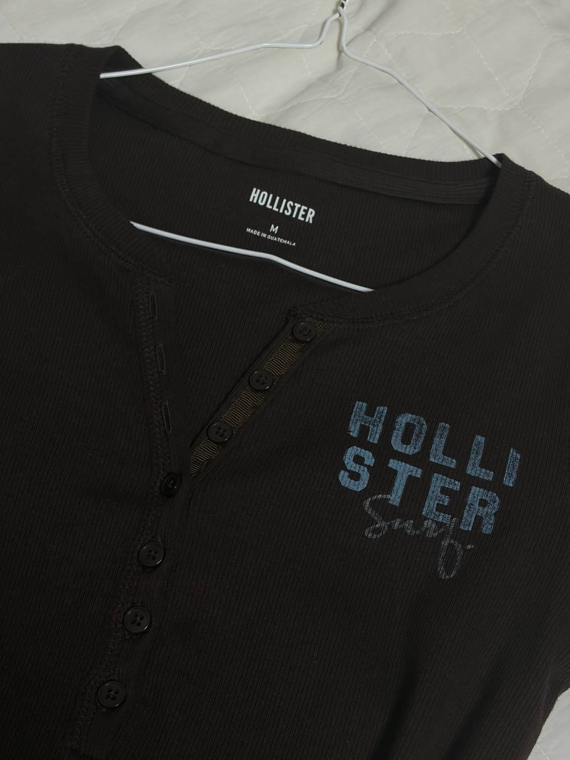 홀리스터 브라운 블루 프린팅 반팔 상품이미지2