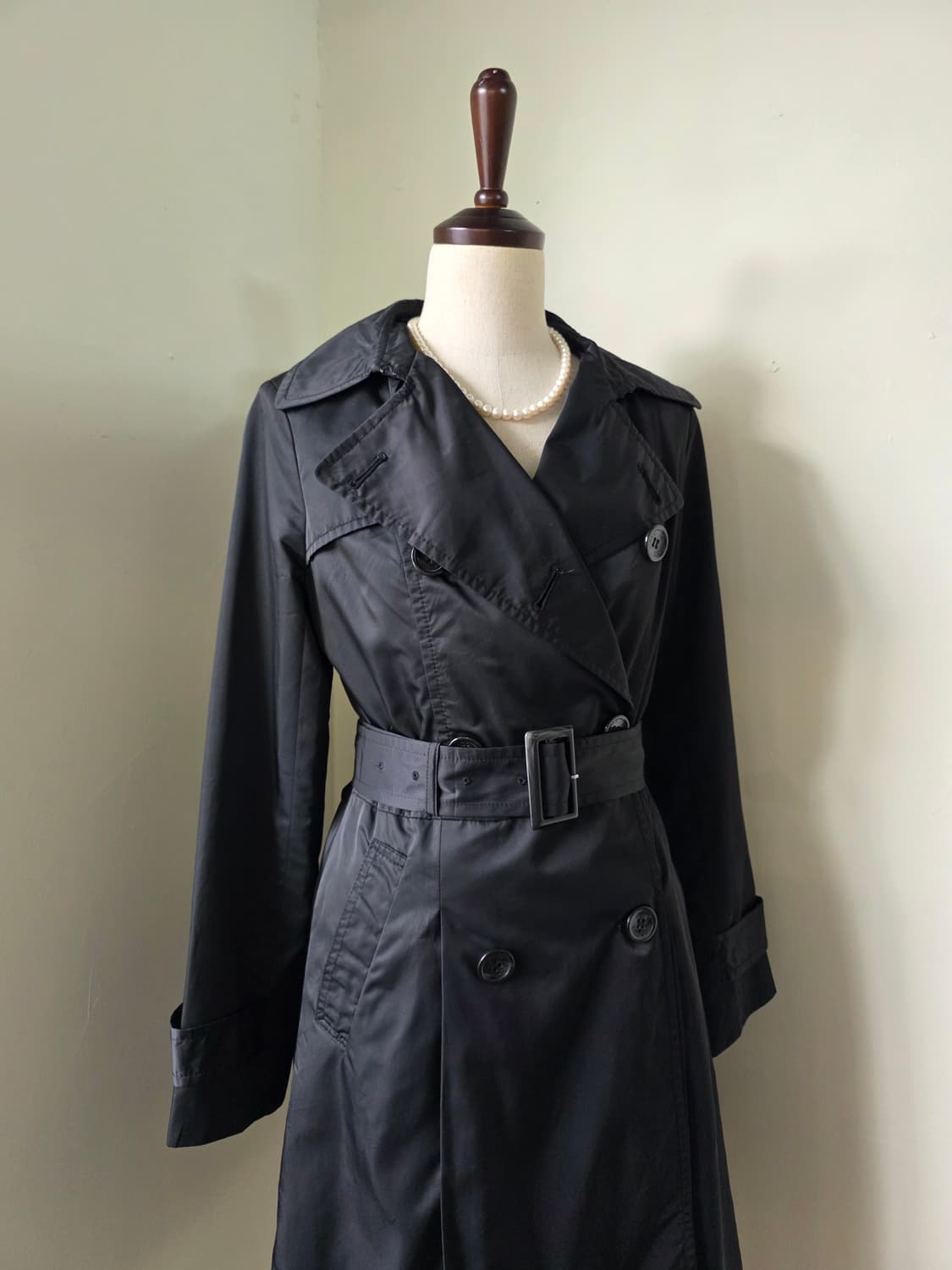 VICKY 블랙 트렌치코트 상품이미지2