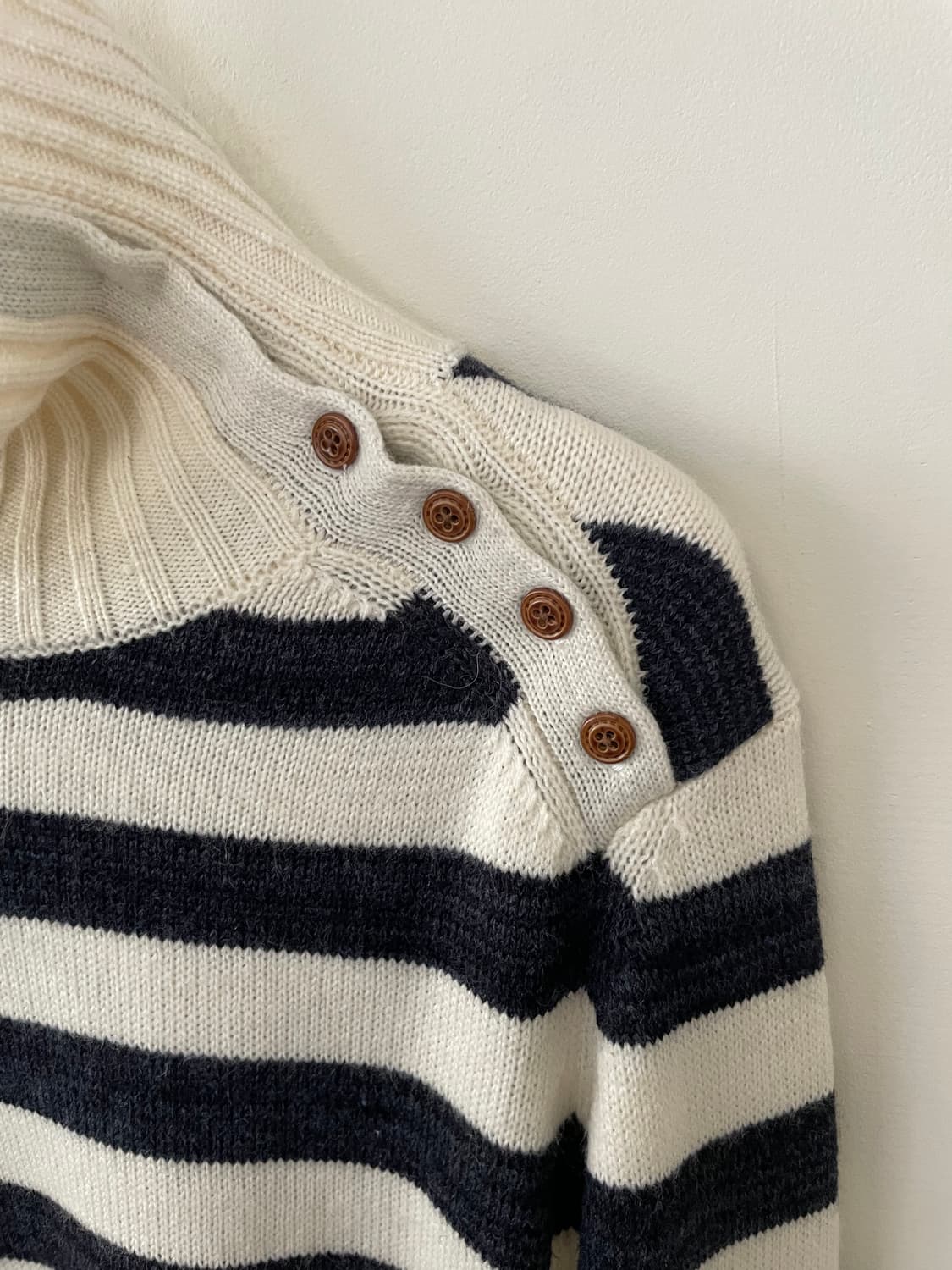 vintage button-up turtleneck knit 상품이미지4