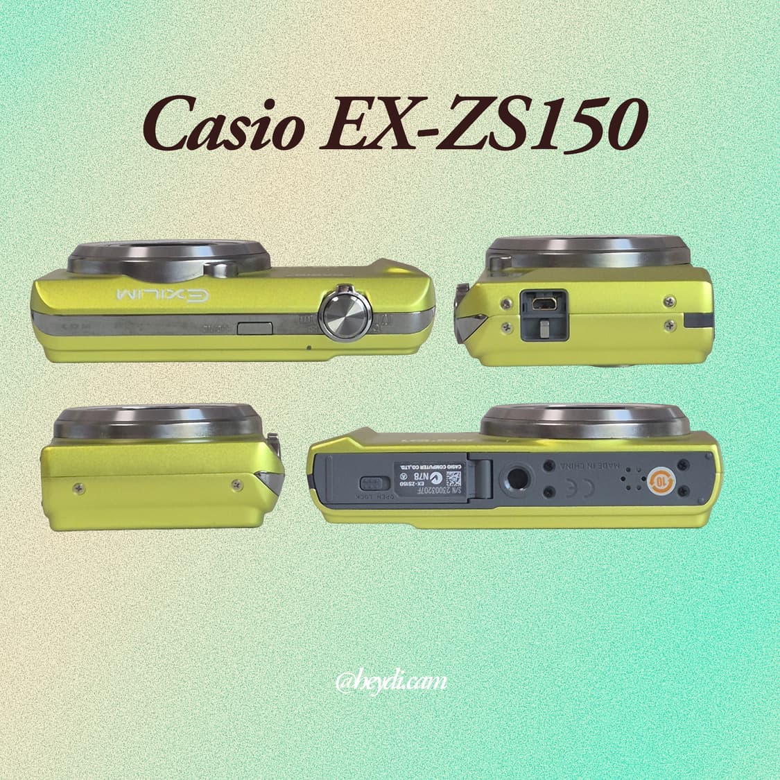 (입문용 1등) 카시오 EX-ZS150 옐로우(Casio EX-ZS150 상품이미지3