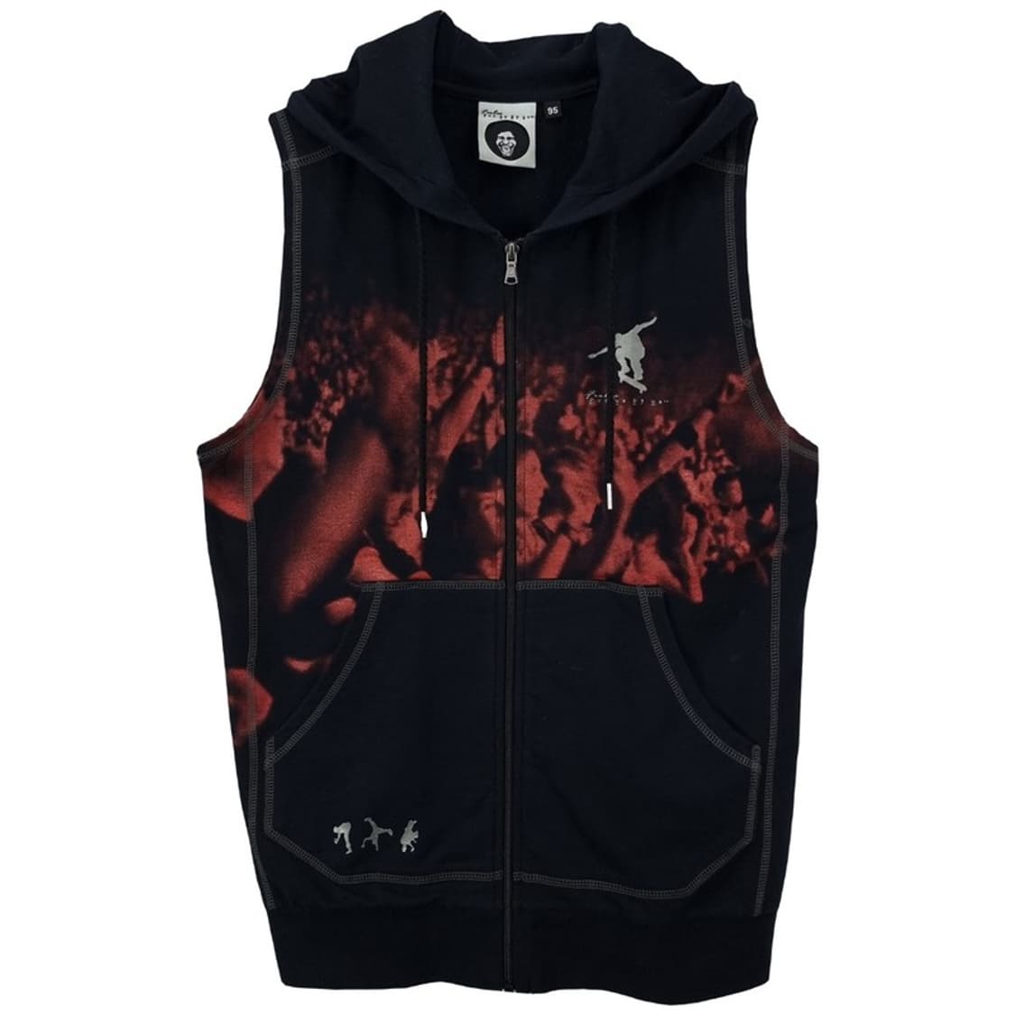 [푸부] 올드스쿨 빈티지 그래픽 프린팅 스웻 후드 베스트 M18270 상품이미지2