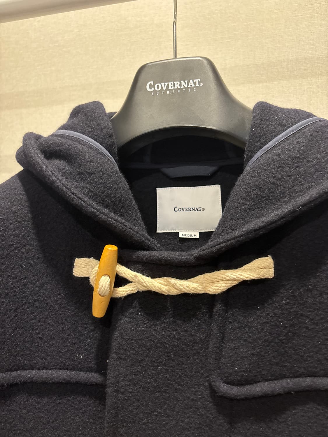 커버낫 네이비색 울 떡볶이 코트 M 상품이미지4