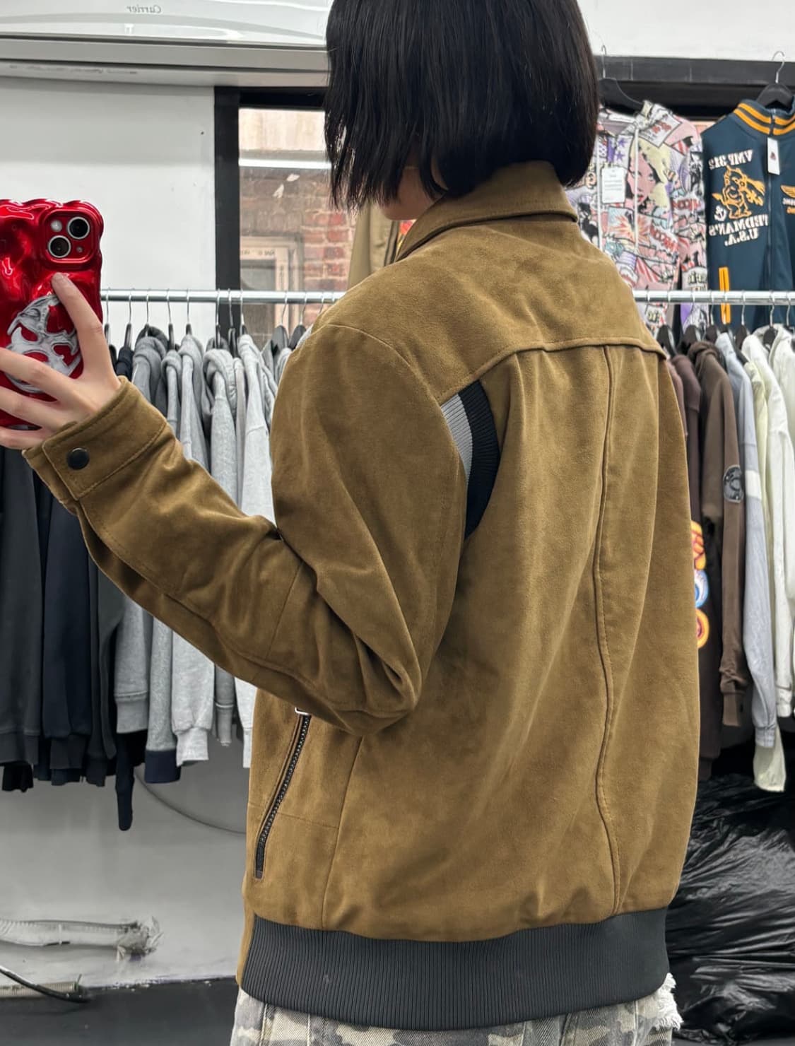 빈티지 스웨이드 바시티 자켓 상품이미지3