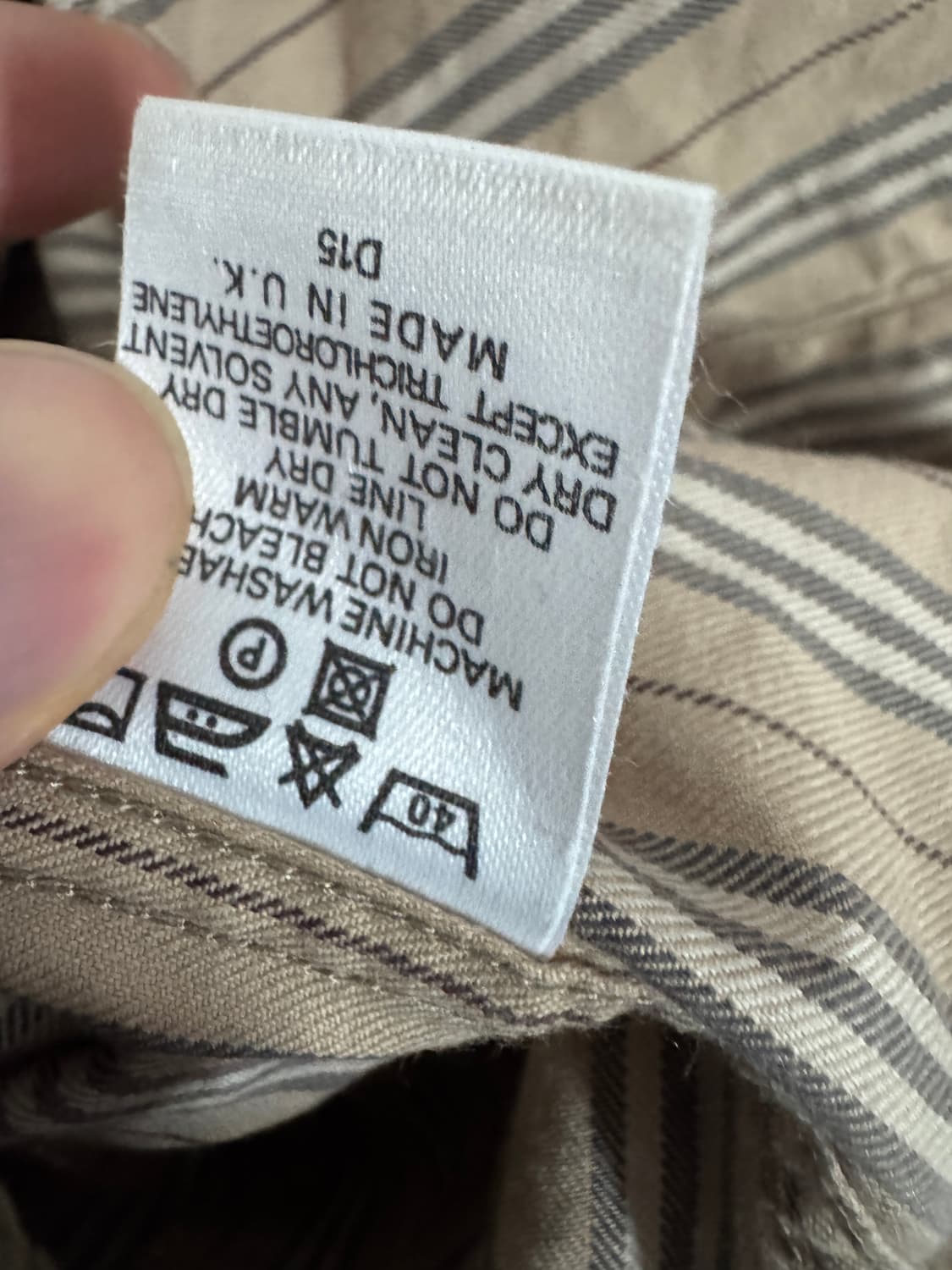 버버리 리메이크 커스텀 시그니처 스트라이프 긴팔 셔츠 상품이미지5