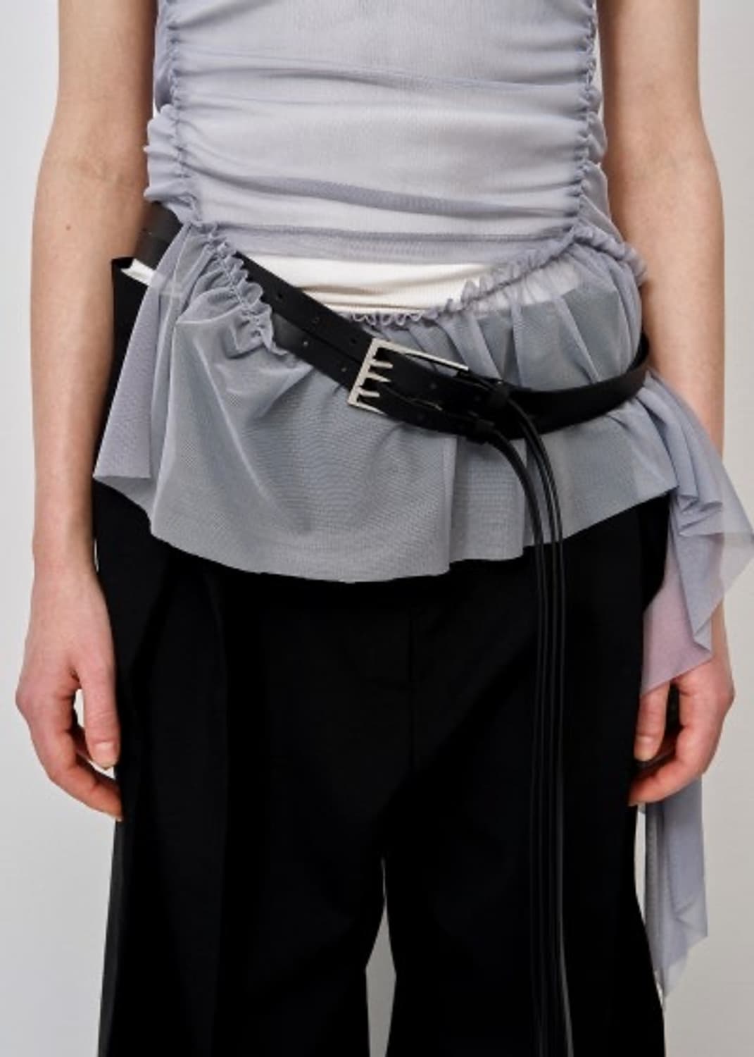 lcdc mesh frill sleeveless top 상품이미지1