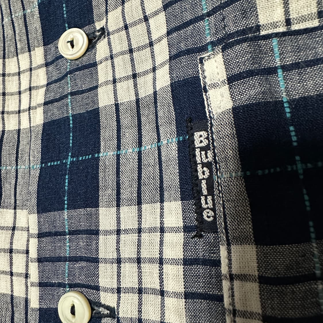 BLUE BLUE japan made indigo check shirt 상품이미지3