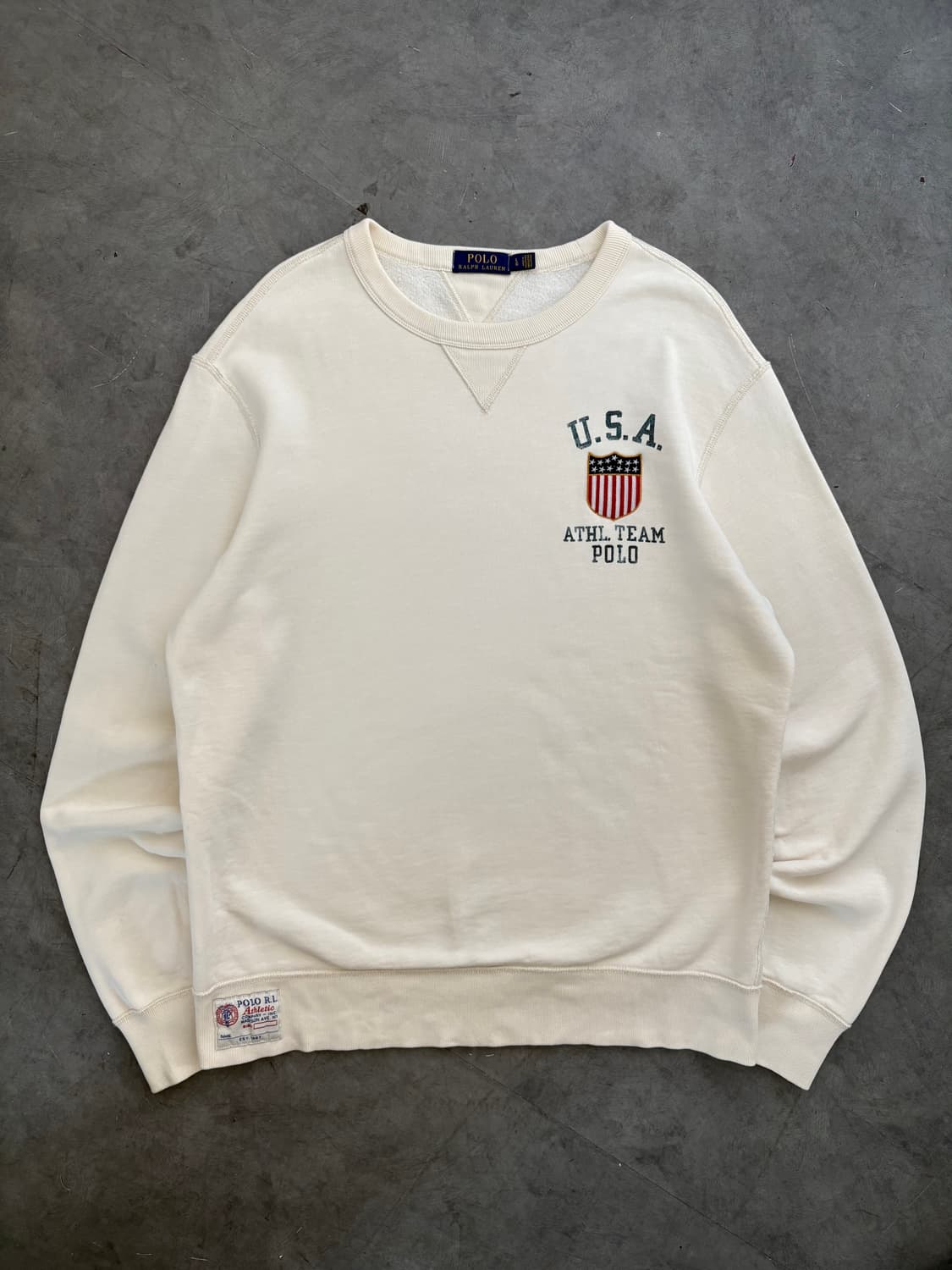 Polo 폴로 랄프로렌 신형 아이보리 맨투맨 상품이미지1