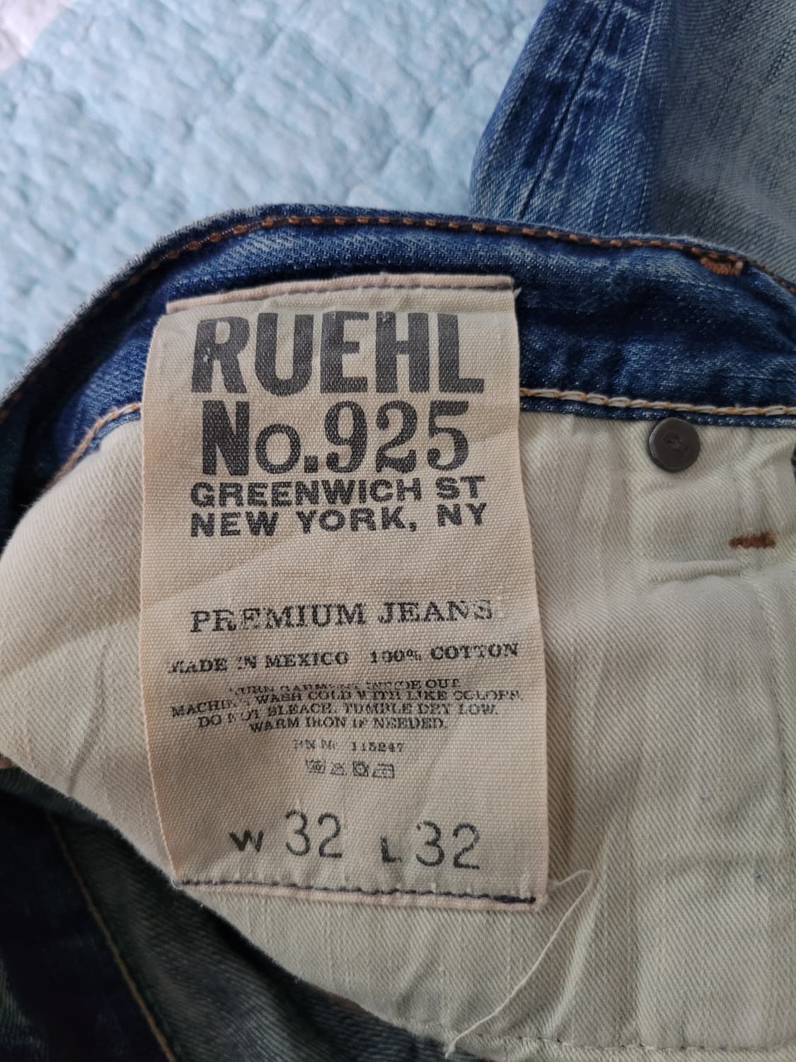 루엘 Ruehl No 925 로우라이즈 슬림스트레이트 빈티지워싱  상품이미지5