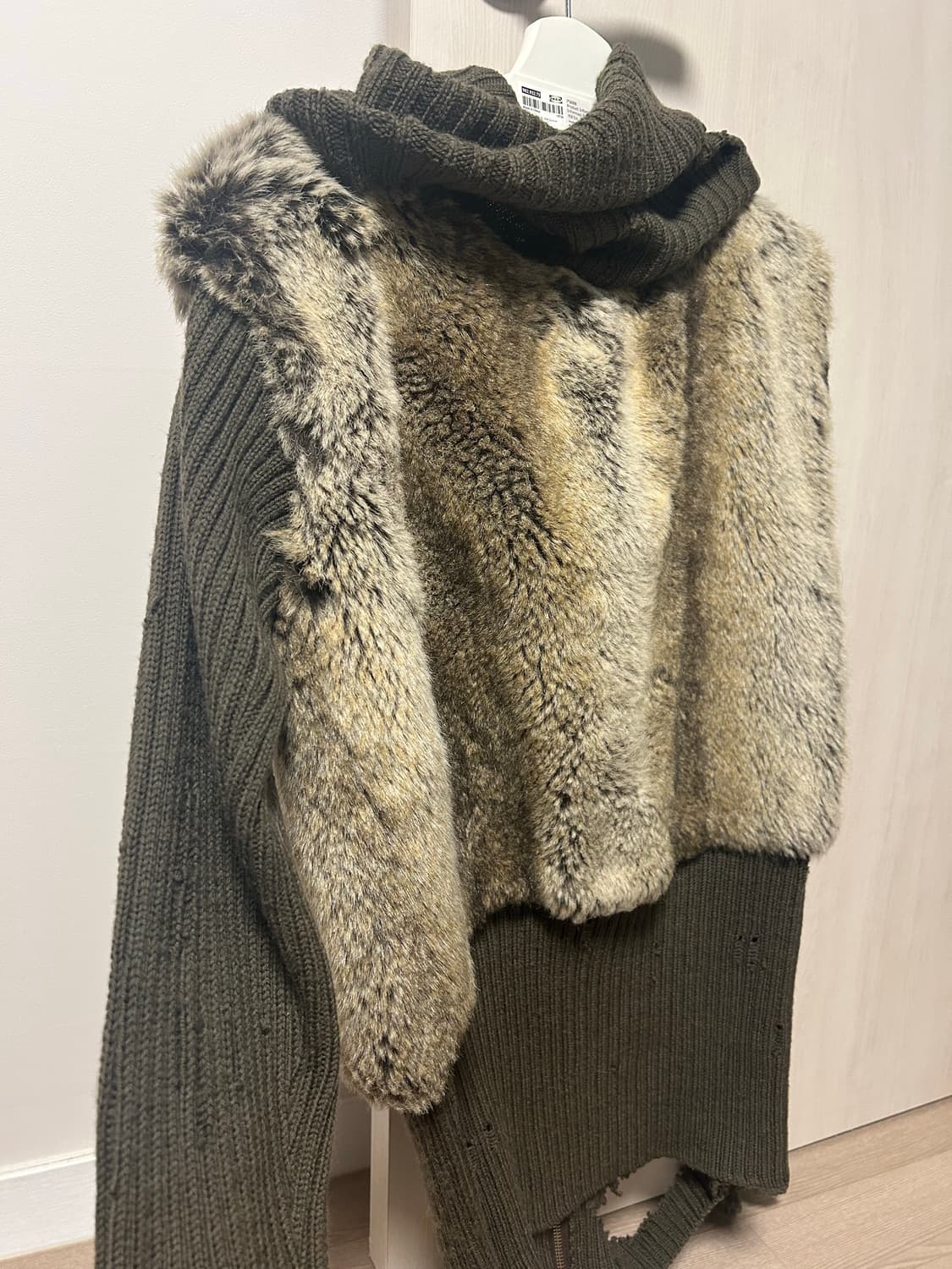 퍼 니트 콤비 자켓 상품이미지9