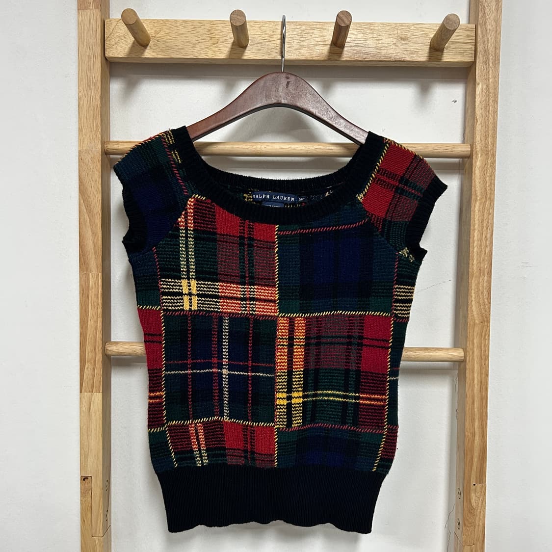 랄프 로렌 타탄체크 하프 니트 상품이미지3