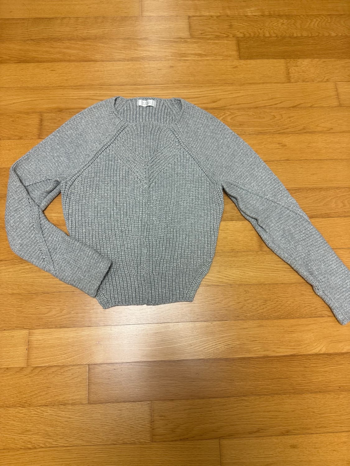 타임 크롭 니트 그레이 상품이미지1