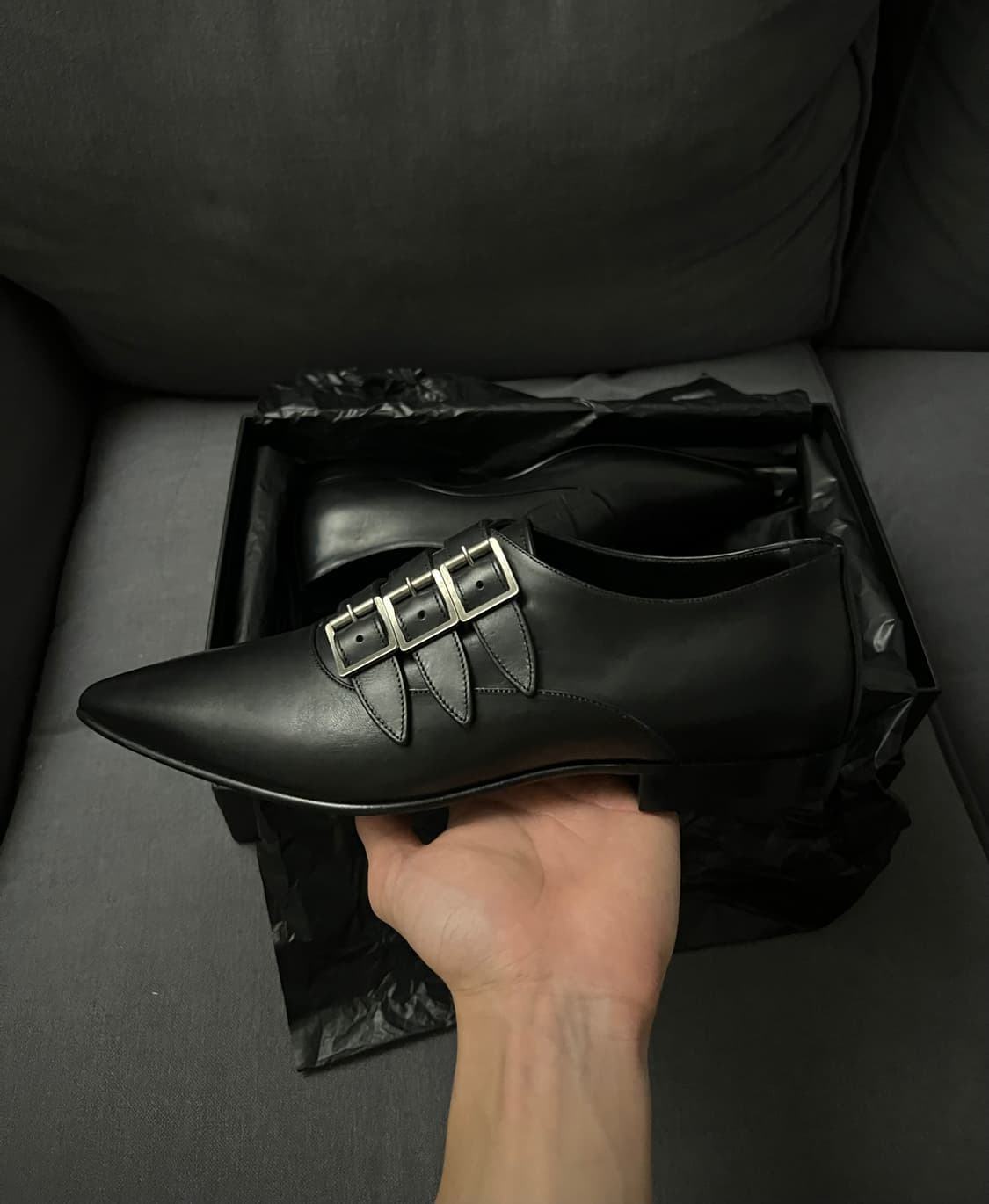 Saint Laurent 트리플 몽크 스트랩 41.5 상품이미지1