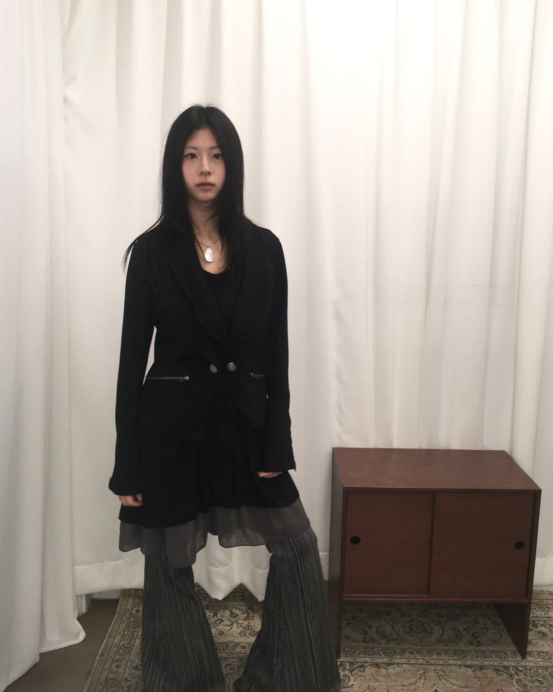 그레이 스트라이프 데님팬츠 상품이미지3