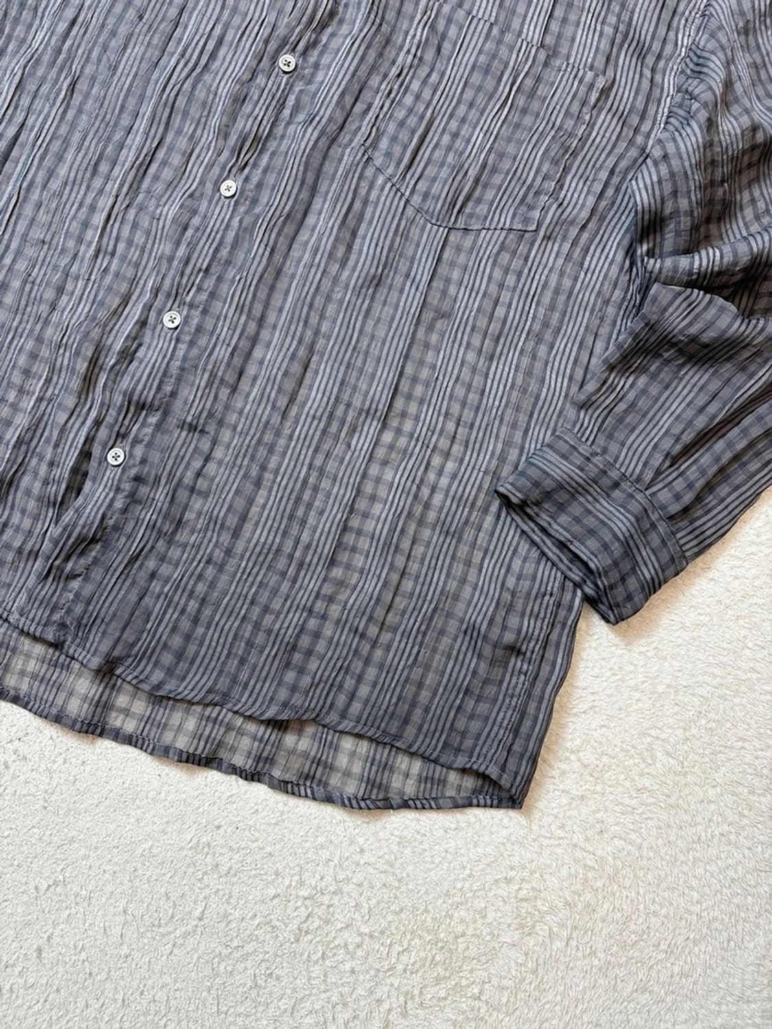 해칭룸 클래식 셔링 체크 셔츠 PN6495 상품이미지5