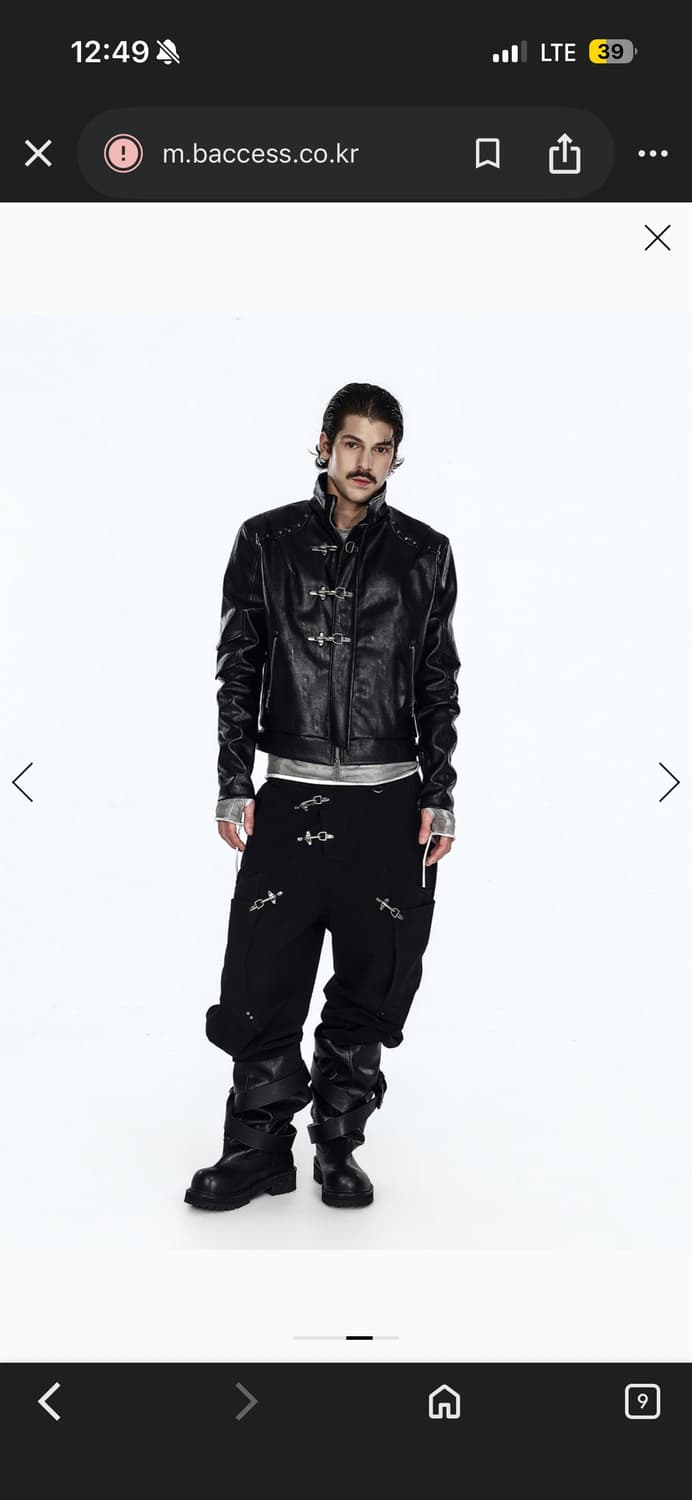 급처 버클 레더자켓 상품이미지2