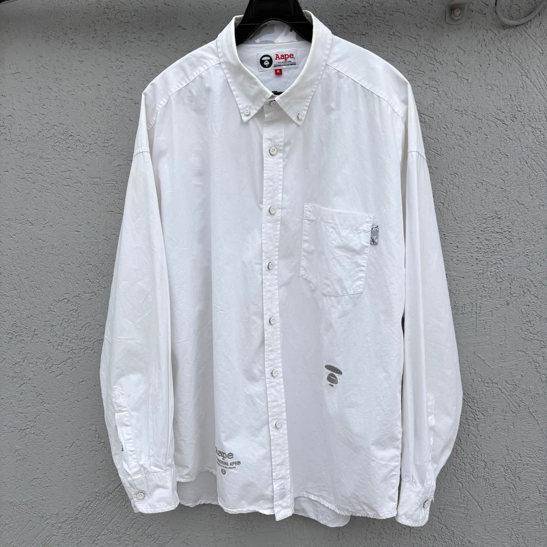  Aape Patch Logo White Overshirt 상품이미지6