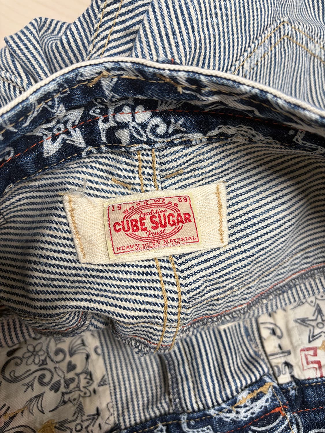 빈티지 패치워크 히코리 데님 팬츠 상품이미지9