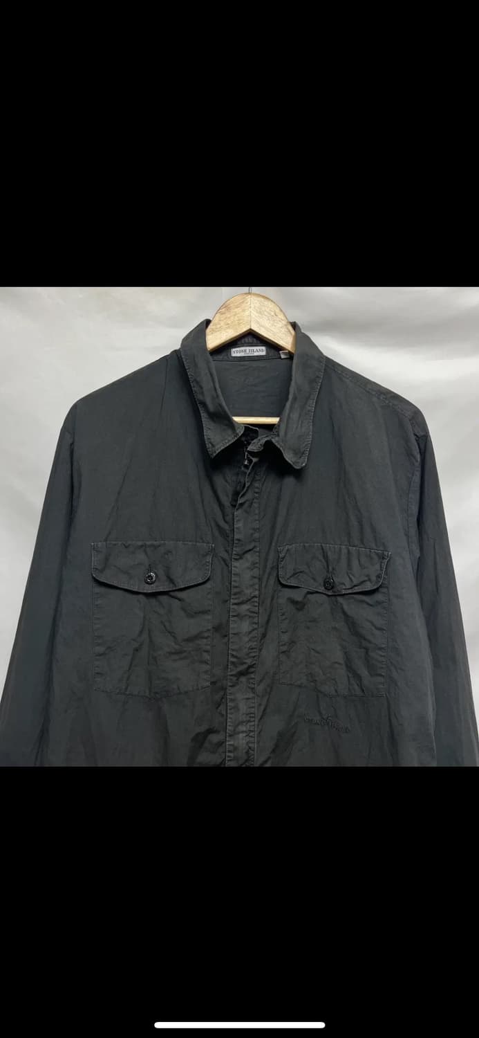 [정품/XL] 스톤아일랜드 차콜블랙 오버셔츠 자켓 상품이미지1