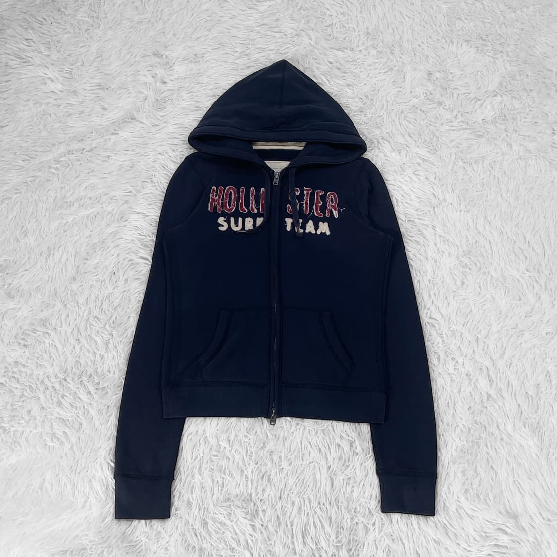홀리스터 스펠 로고 후드집업 네이비 상품이미지2