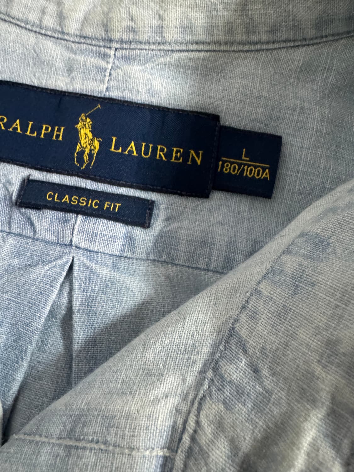 폴로 랄프로렌 연청 샴브레이 데님 셔츠 XL 상품이미지3