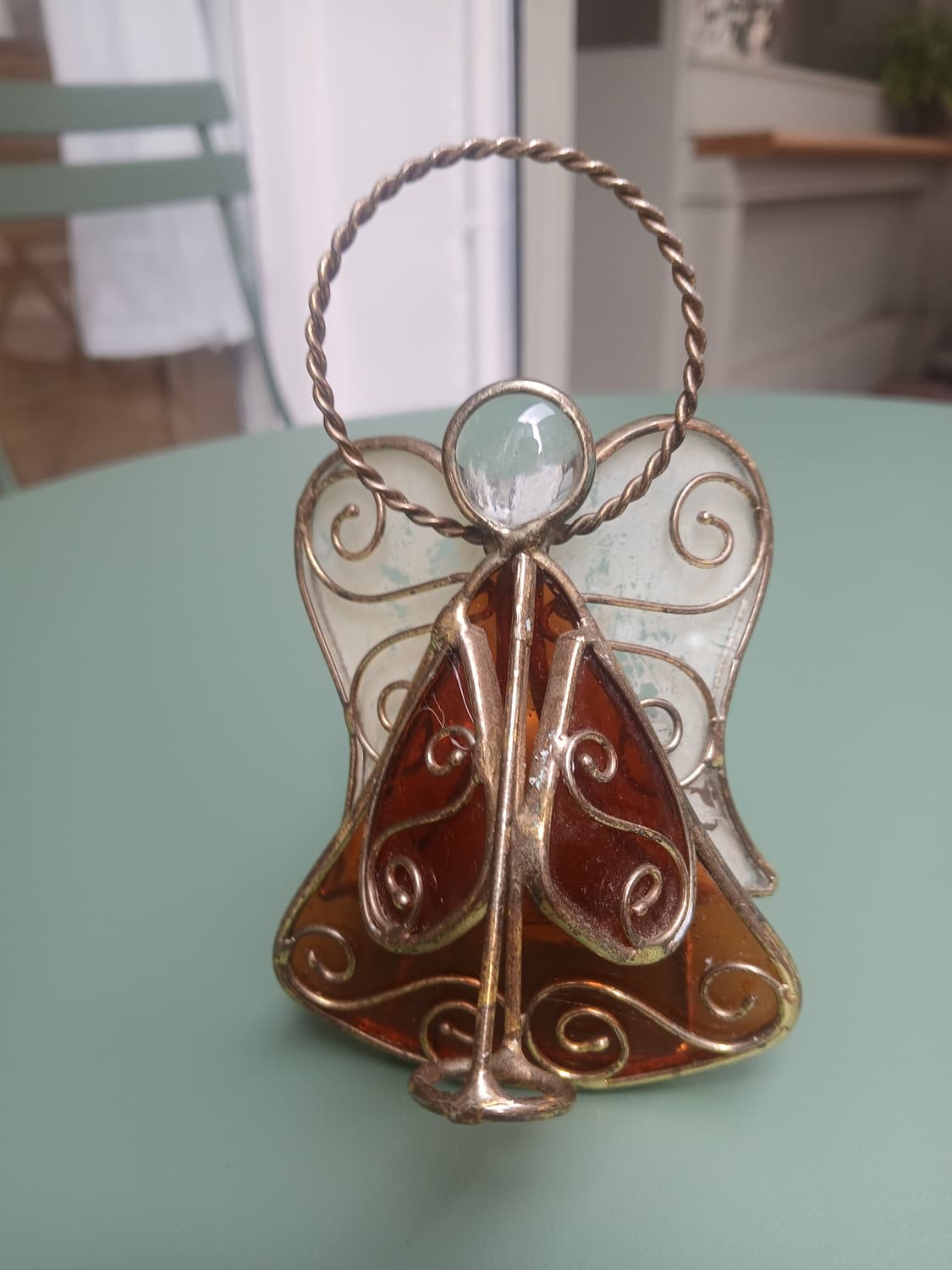 미국 빈티지 스테인드글라스  천사 캔들 홀더 상품이미지1