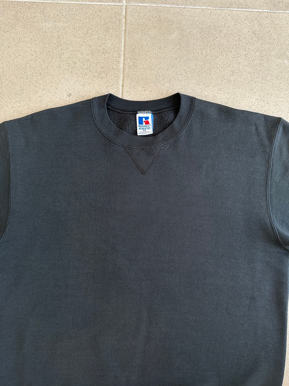90s 빈티지 러셀 스웻셔츠 블랙 XL USA 상품이미지4