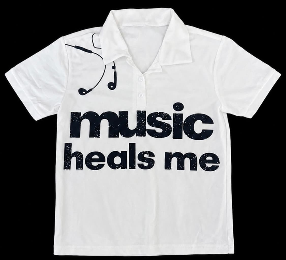 music heals me 폴로셔츠 상품이미지3
