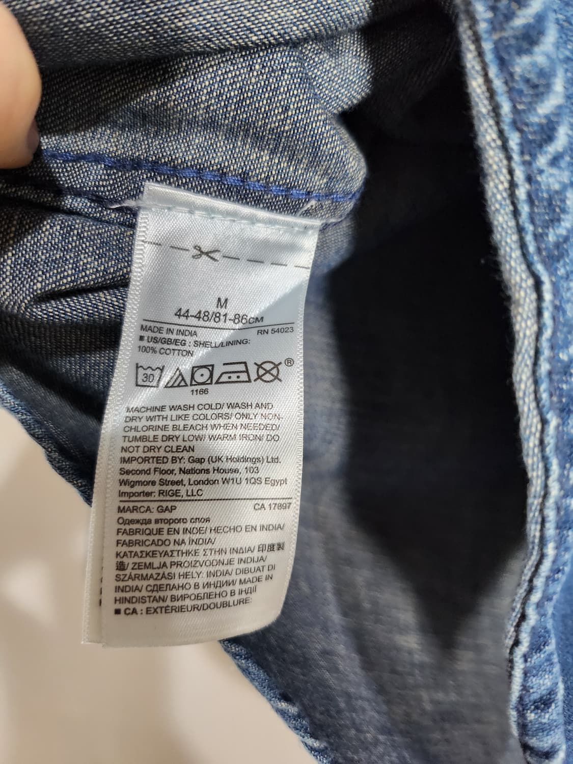 GAP 갭 데님 셔츠 상품이미지4