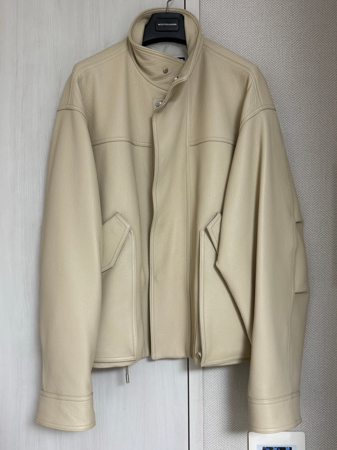 (48) 22ss 우영미 사슴가죽 레더 자켓 베이지 상품이미지1