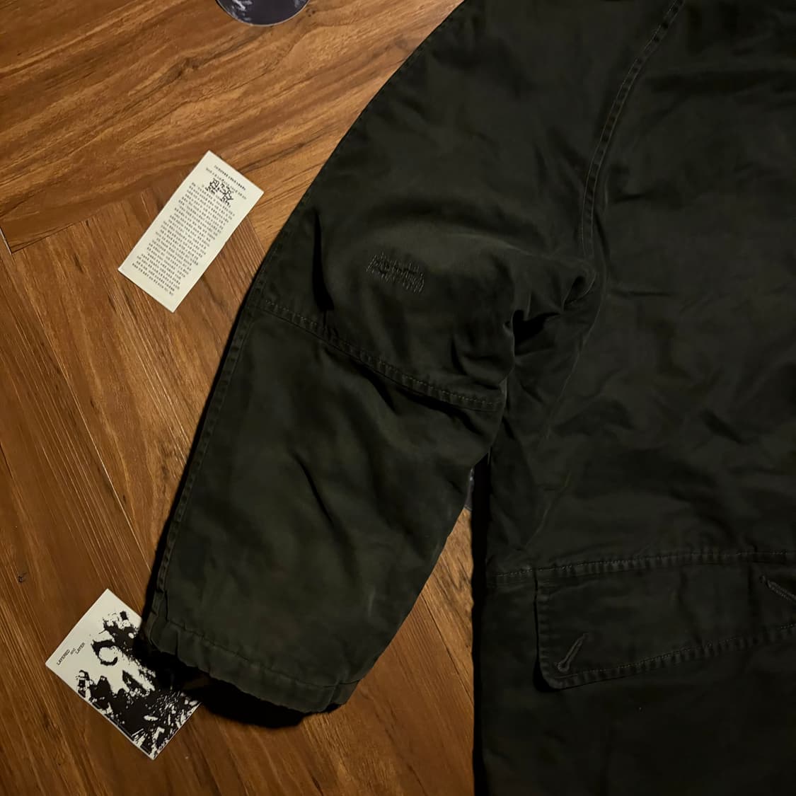 90S CP COMPANY 코튼 캔버스 가먼트 다잉 자켓 상품이미지3