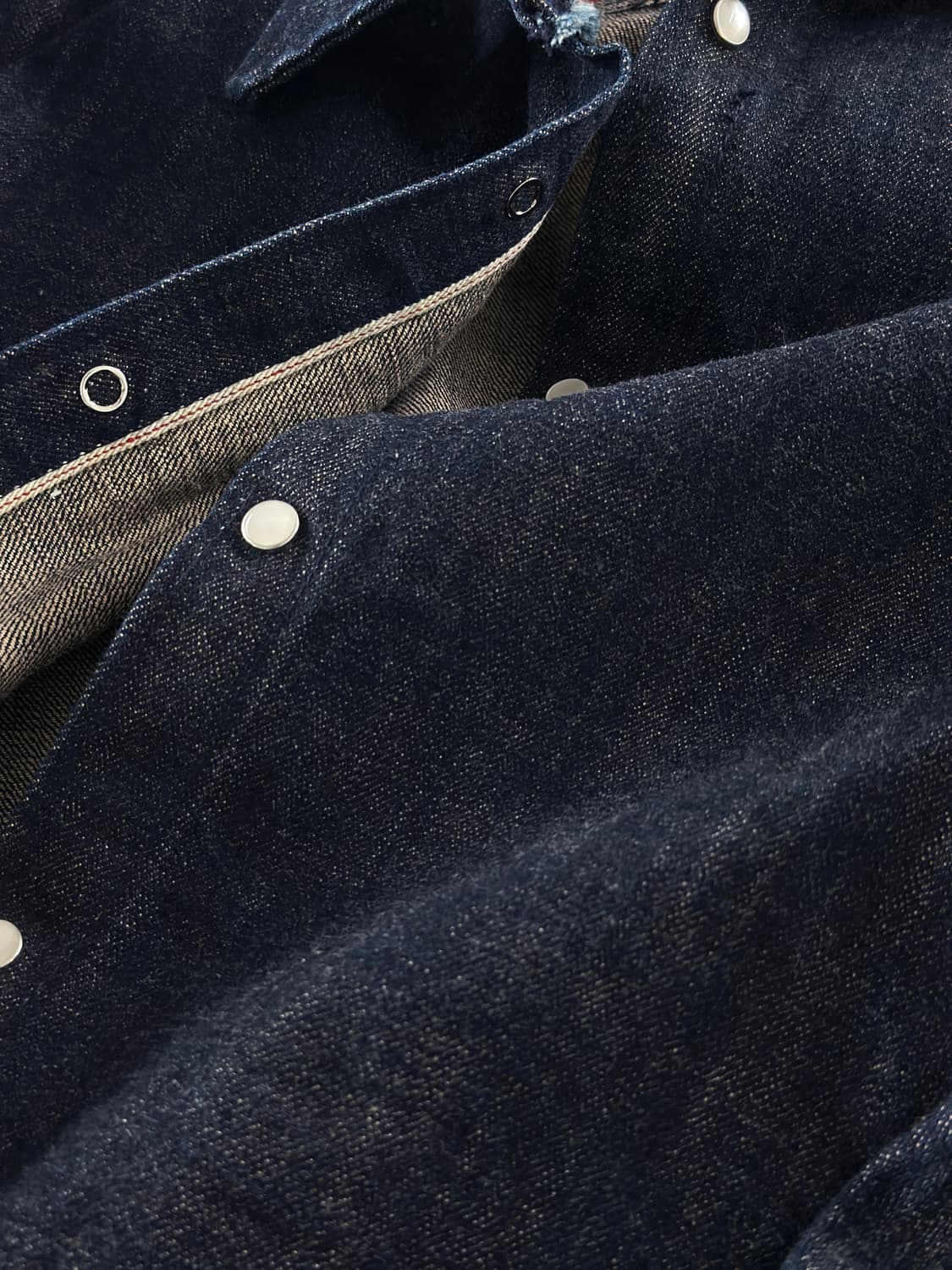 (Sample) 빈티지 인디고 셀비지 데님 워크 셔츠 자켓 상품이미지7