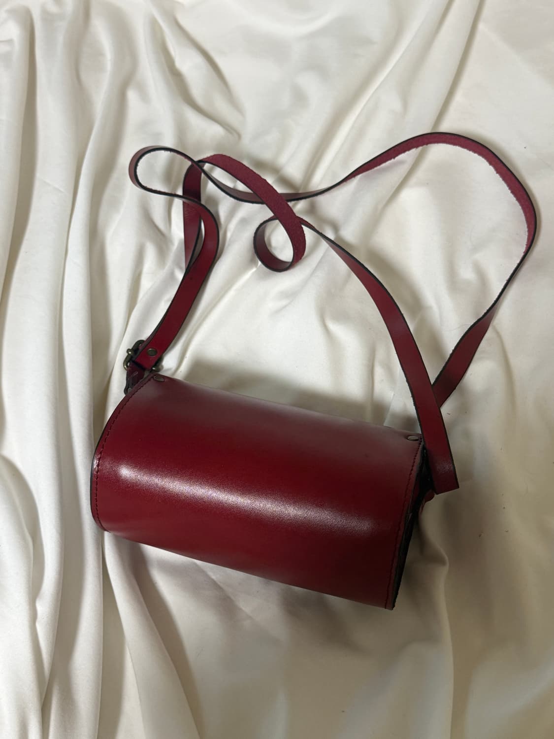 그리스 수제 레드 가죽 미니백 상품이미지2