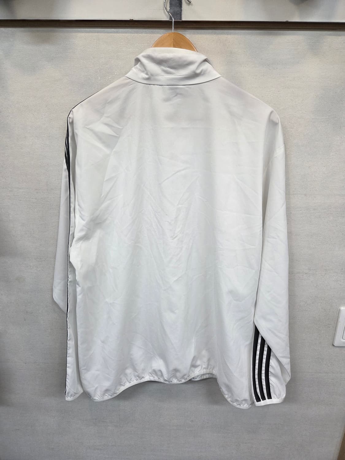 아디다스 삼선 트랙탑 바람막이 집업자켓 xl 레귤러 화이트  상품이미지2