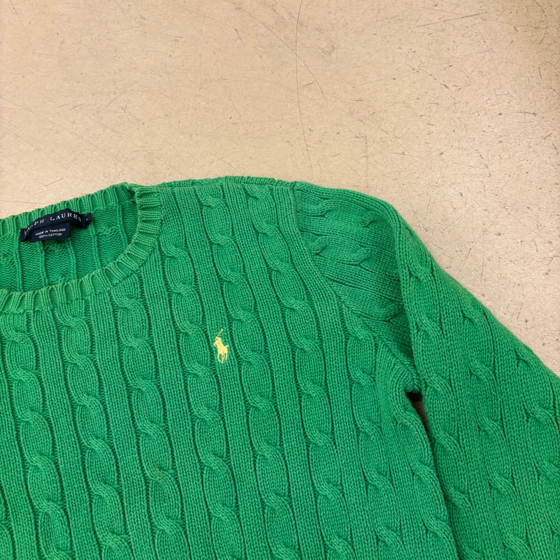 폴로 랄프로렌 그린 포니 케이블 니트 상품이미지2