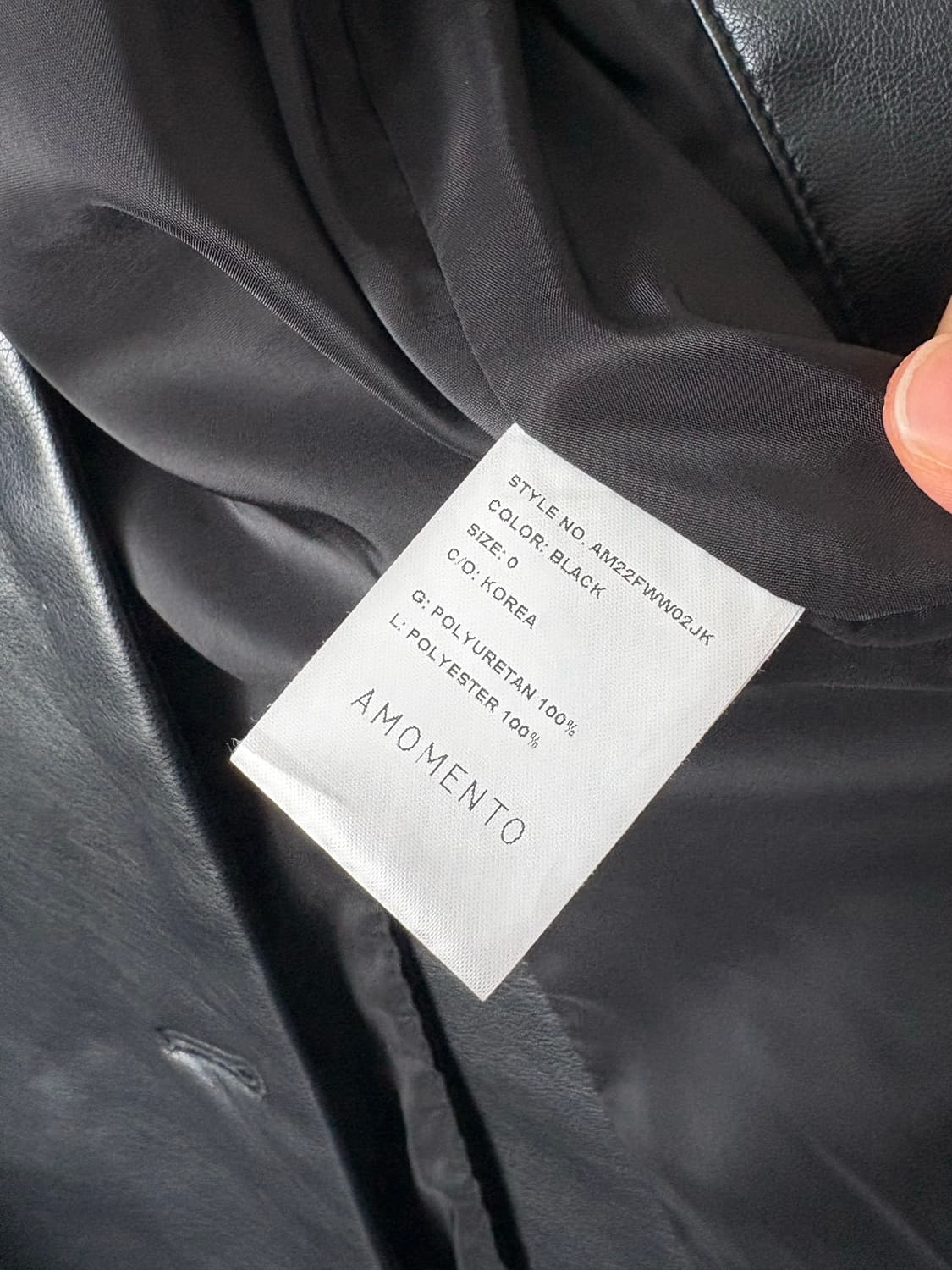 아모멘토 비건레더자켓 가죽자켓 VEGAN LEATHER LONG JACK 상품이미지7