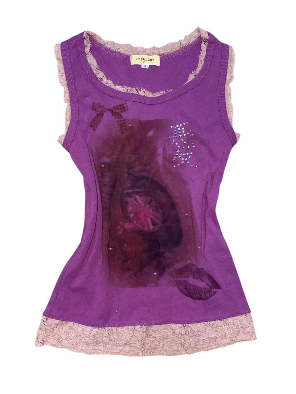 愛 purple lace sleeveless 상품이미지1