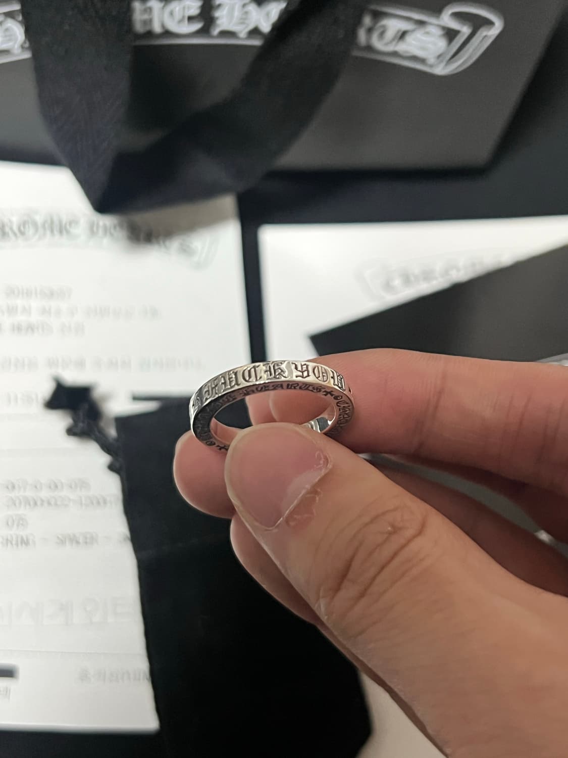 [us7.5] 크롬하츠 스페이서 퍽유링 3mm 상품이미지1