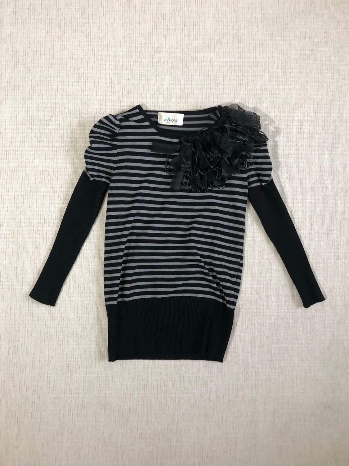 et lors Striped Puff Knit 상품이미지1