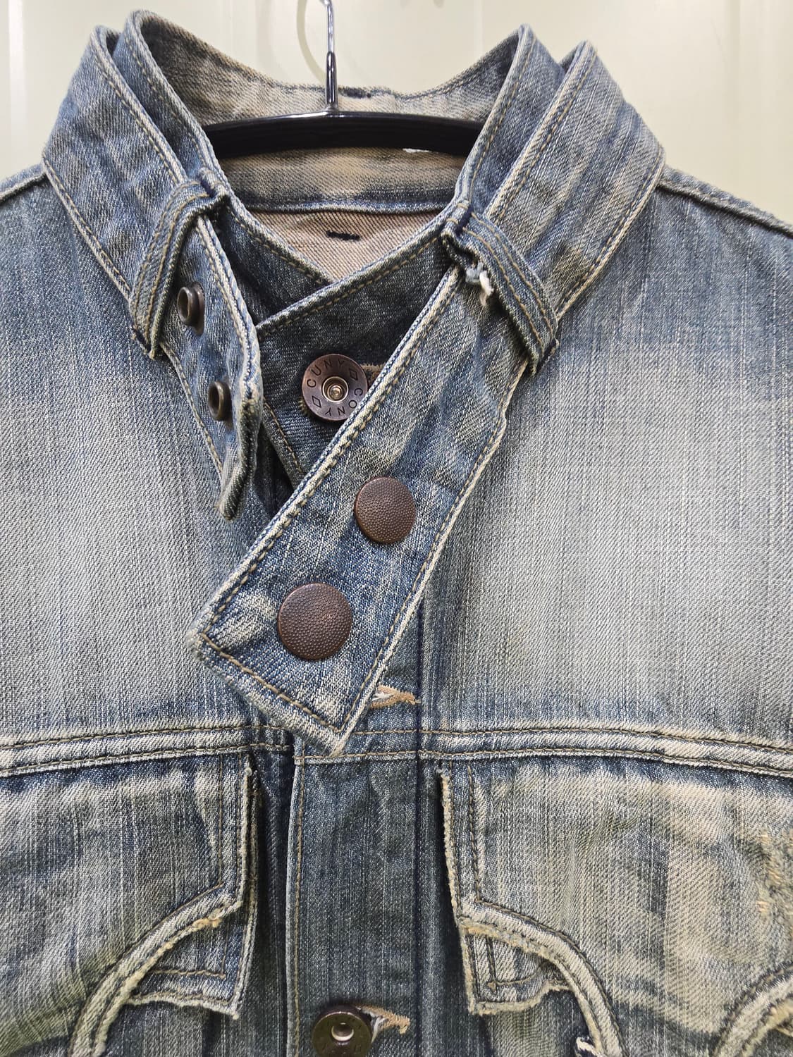 Cony Cuny 빈티지 Y2K  워싱 데님 자켓 청자켓 상품이미지9