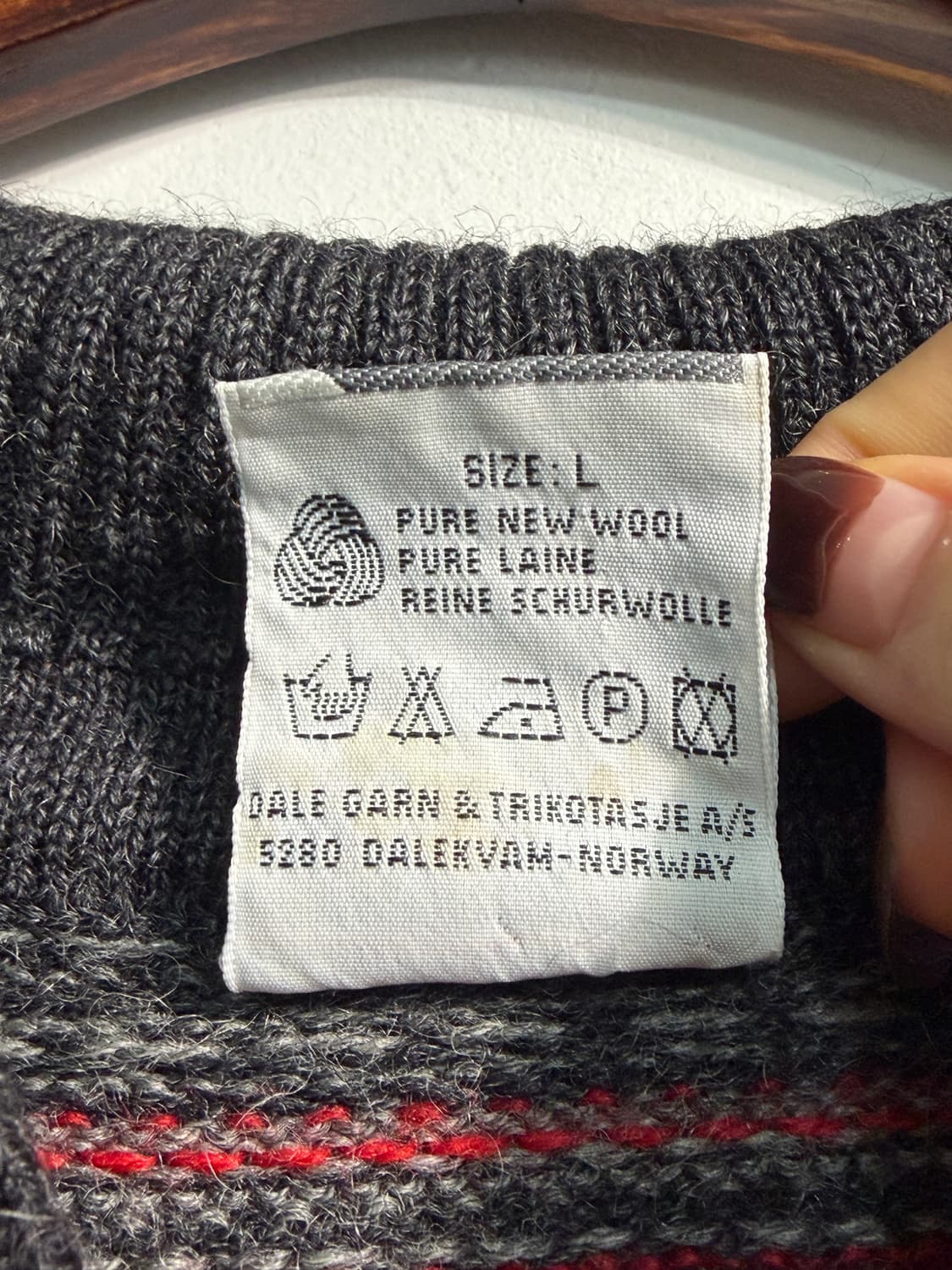 [L] Dale of norway 데일오브노르웨이 반집업 니트 울100% 상품이미지8