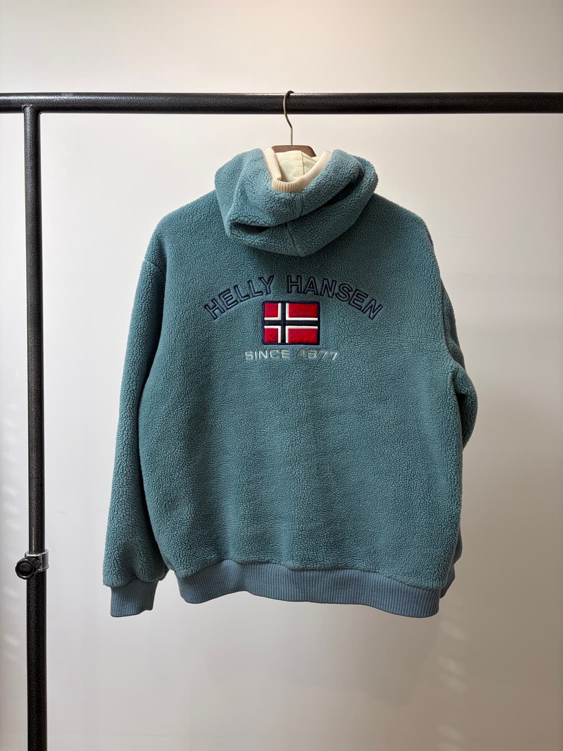 (100) 헬리 한센 블루 플리스 후드 집업 상품이미지2