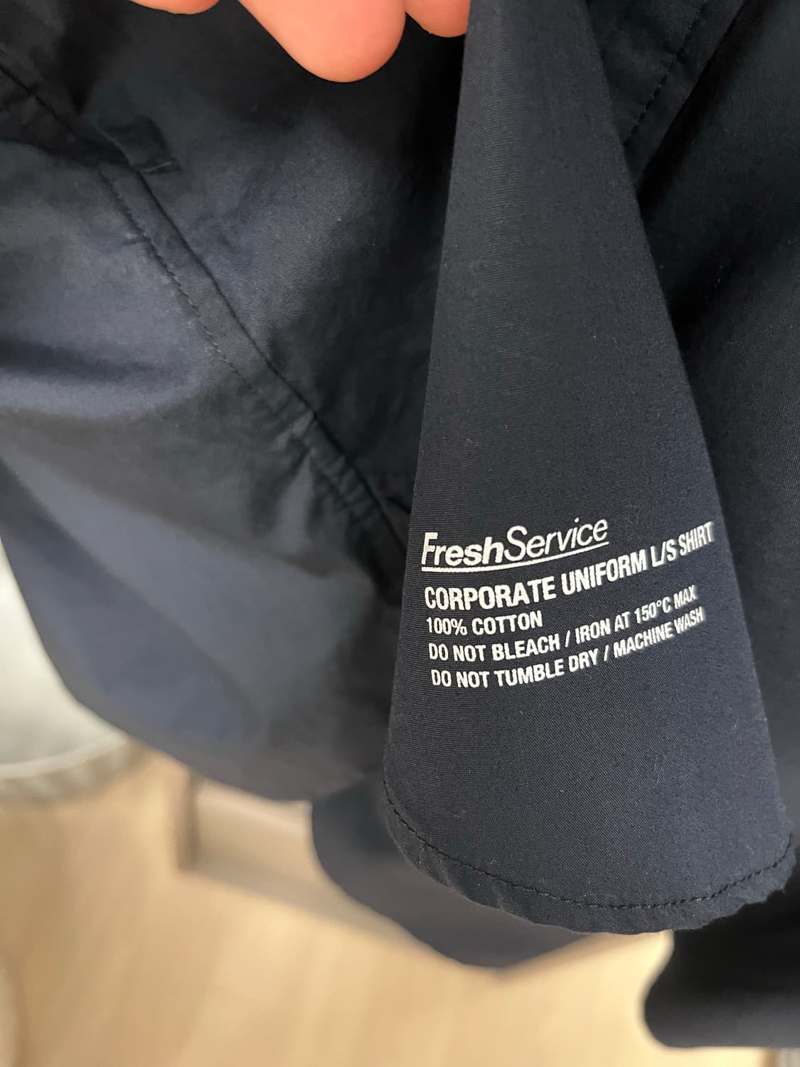 Fresh service 유니폼 셔츠 네이비 L사이즈 상품이미지3