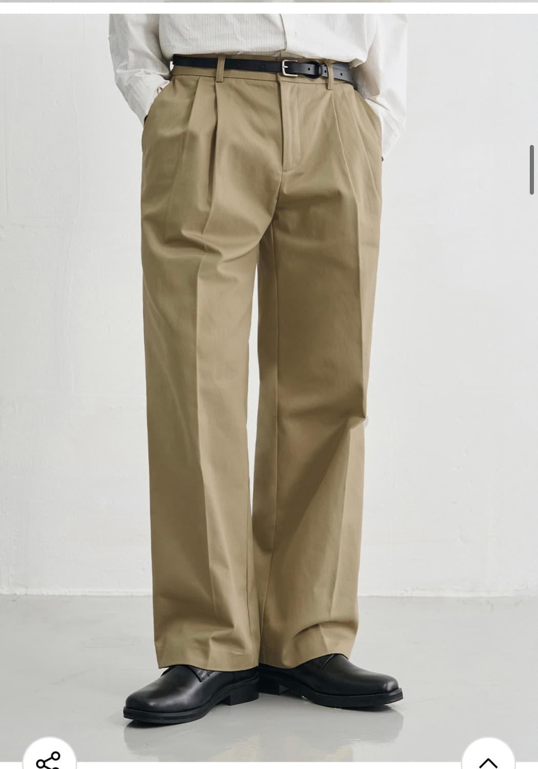 (새상품)(XL)[서강준 PICK] 드로우핏 와이드 밴딩 치노 팬츠 판매 상품이미지6