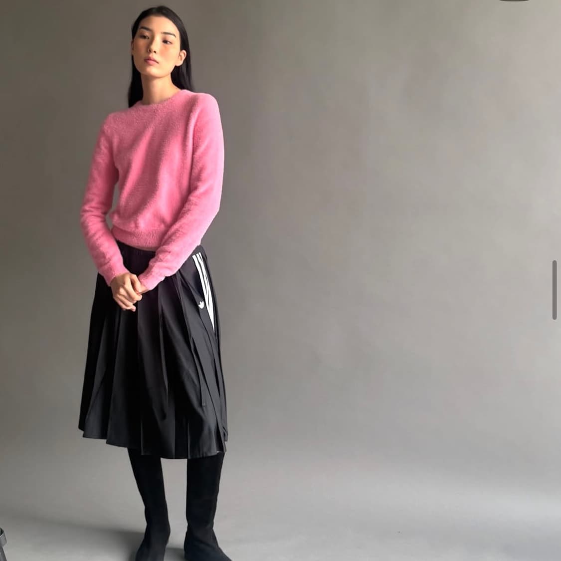 포니테일 downtown 베이비 니트 핑크 상품이미지1