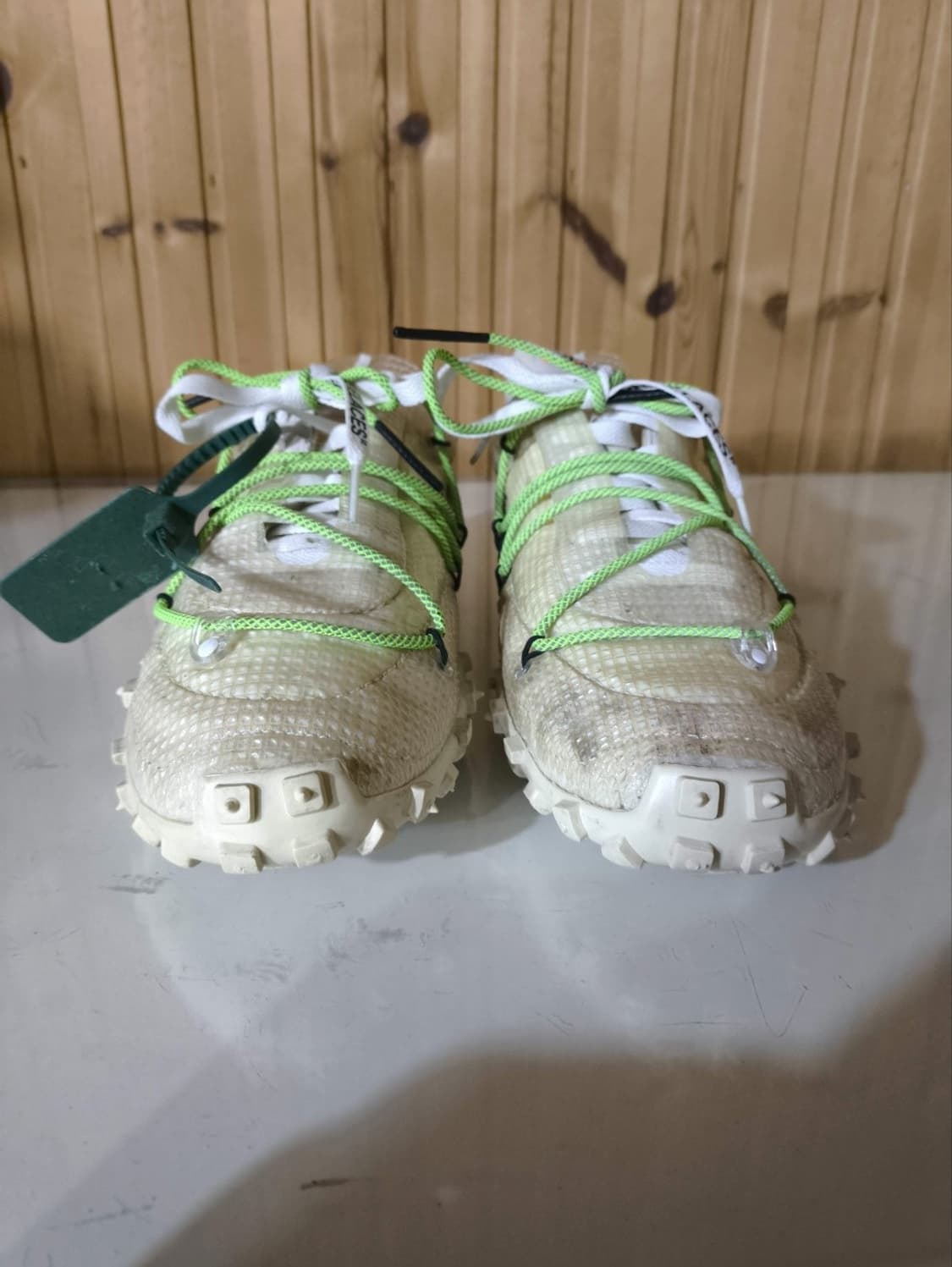 265mm 오프화이트 X 나이키 와플 레이서 화이트 운동화 상품이미지3