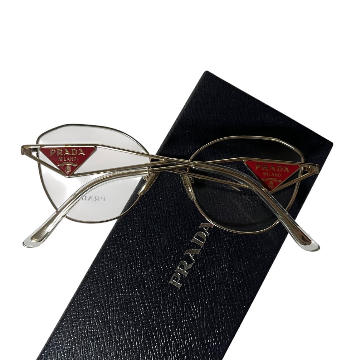 프라다 명품 골드 메탈 안경 여자명품 상품이미지3