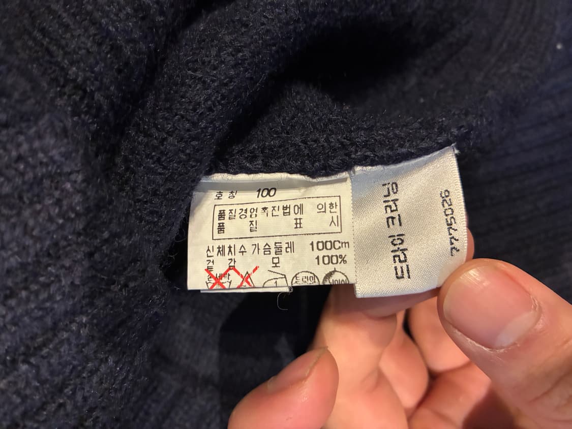 100) 제이프레스 울 니트 네이비 상품이미지4